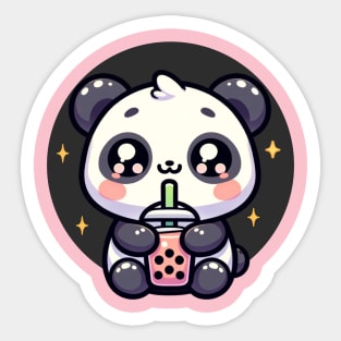 Kawaii Panda Drinking boba Sticker